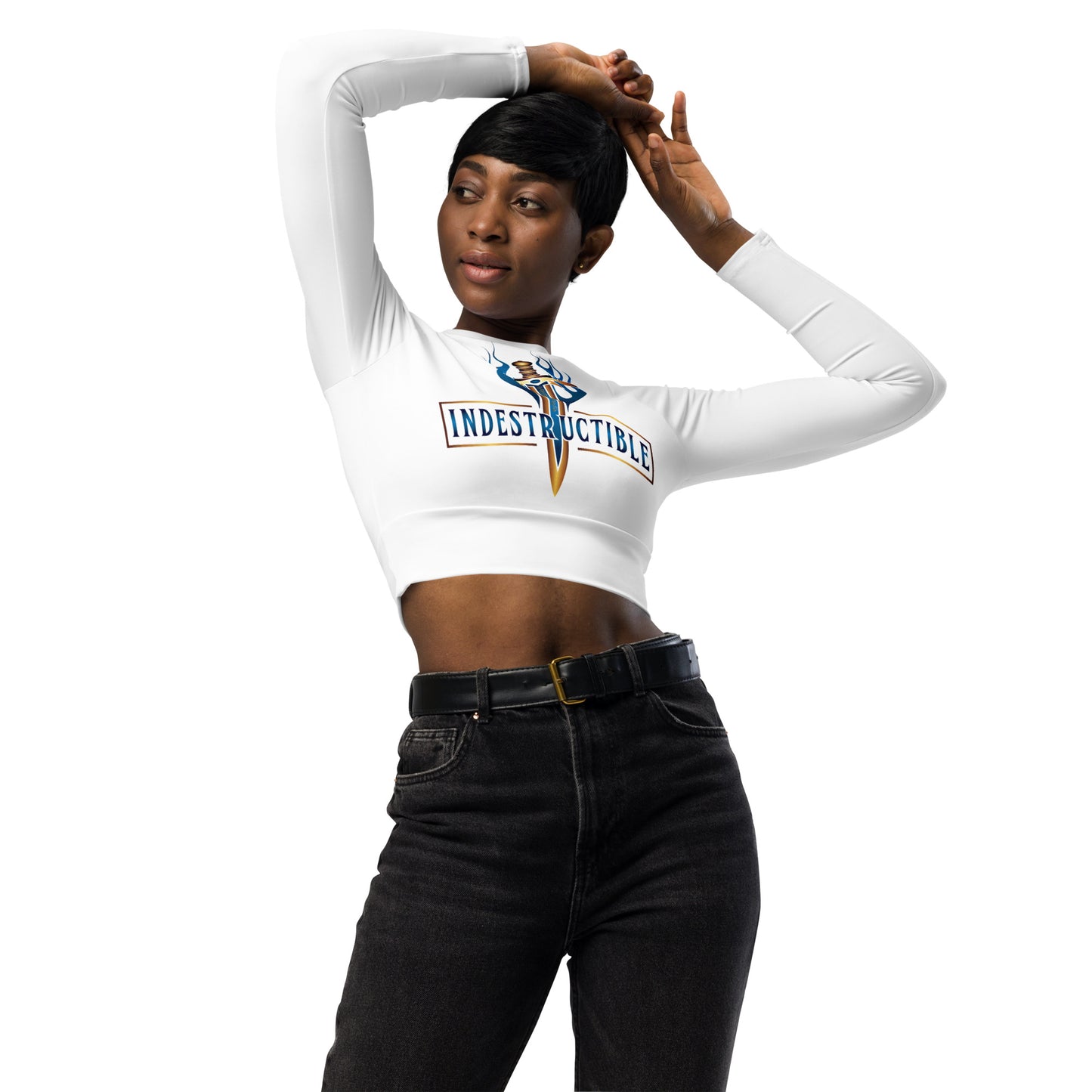 INDESTRUCTIBLE long-sleeve crop top
